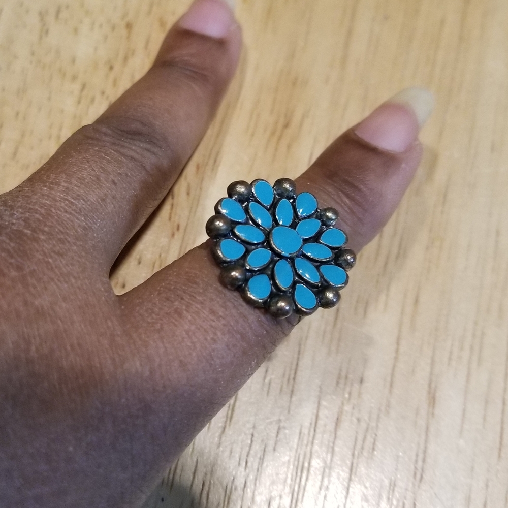 Cluster Turquoise Ring #2 - image 2